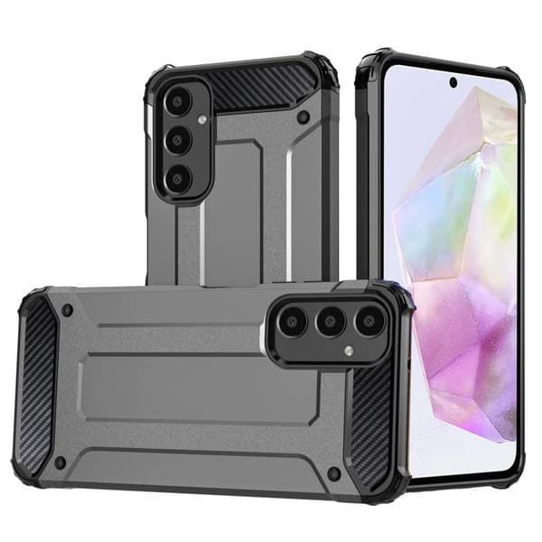 Samsung Galaxy S24 FE 5G Skal Magic Armor TPU Hybrid PC Grå