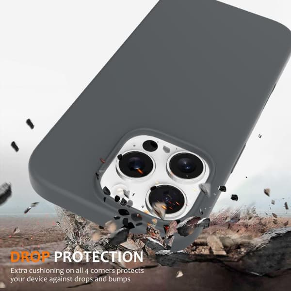 iPhone 16 Pro Max Skal med Kamerakontrollknapp - Silikon MagSafe Grå