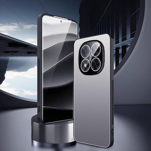 Redmi Note 14 Pro 5G - Isolerad Aluminium Metall Explosionstålig Frostad Mobilskal Silver