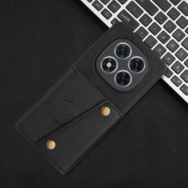 Redmi Note 14 Pro+ 5G - Magnetiskt Mobilskal med Dubbel Spelkortsfack Svart