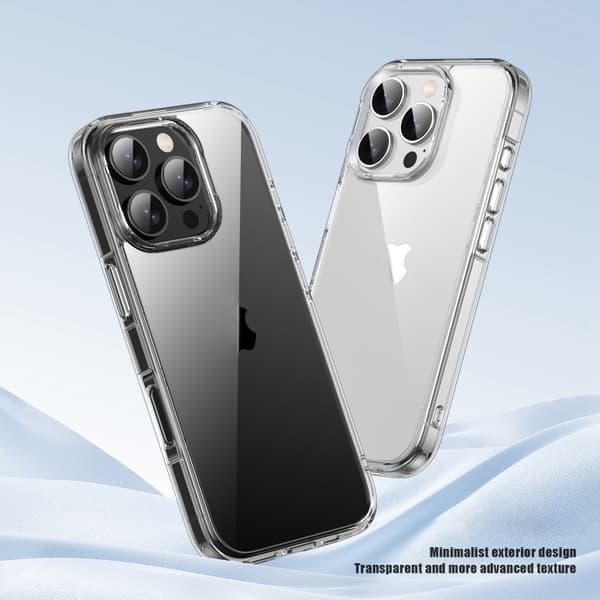 iPhone 16 Pro Skal - PC Hybrid TPU Full Coverage Stötsäker Telefonfodral Genomskinlig lila