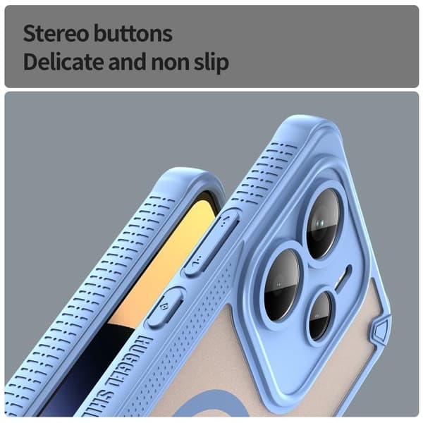 Redmi Note 14 5G - Global Armor Glaze MagSafe Magnetiskt Mobilskal Blå