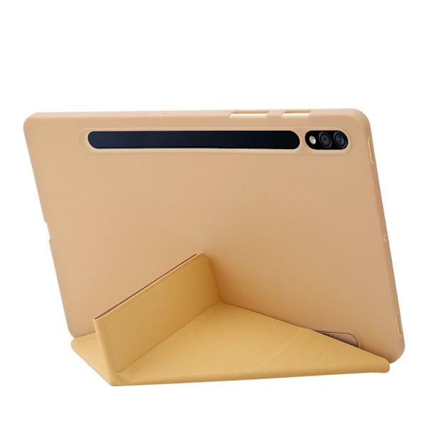 Samsung Galaxy Tab S8+/S7+ Silikonläderfodral Guld