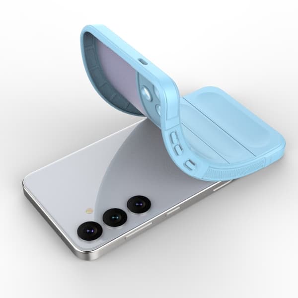 Samsung Galaxy S24+ 5G Skal Magic Shield TPU + Flanell Mörkgrå