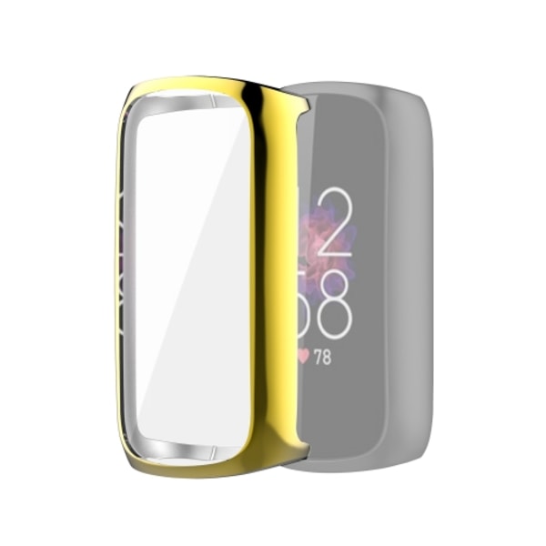För Fitbit Luxe Full Coverage TPU galvanisering Case Gold