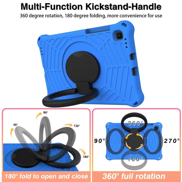 Samsung Galaxy Tab S6 Lite P610 Silikonfodral Spider King Blå