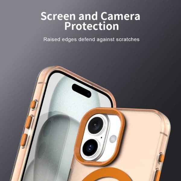 iPhone 17 Skal - Candy Magsafe PC Hybrid TPU Orange