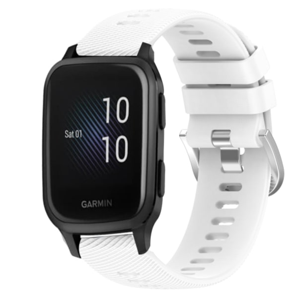 För Garmin Venu SQ 20mm enfärgad mjukt watch White