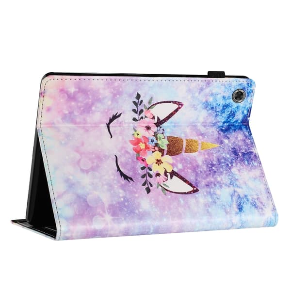 Samsung Galaxy Tab A9 / A11 Litchi Texture Leather Case Leende ansikte