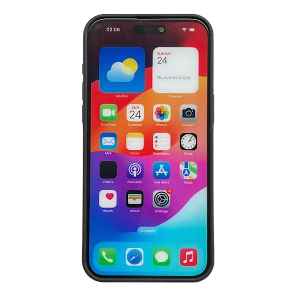 iPhone 16 Pro Solid Color Metallspänne Kortfack Skal Grå