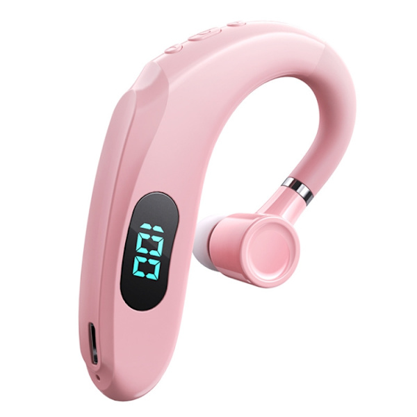 Q20 Bluetooth 5.2 Business Digital Display Sports Earhook Stereo Hörlurar Rosa