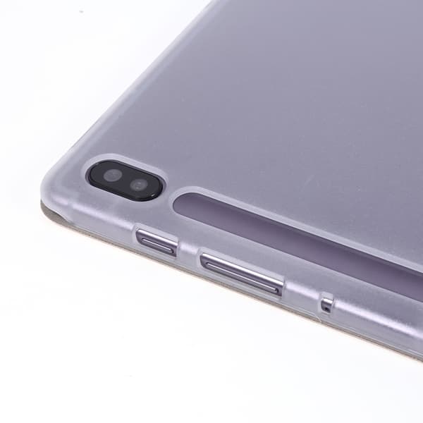 Samsung Galaxy Tab S8+/S7+ Silk Textur Flip Läderfodral Vit