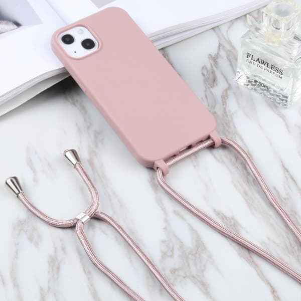 iPhone 18 Pro Max / iPhone 17 Pro Max Skal - Candyfärger med Lanyard Roséguld