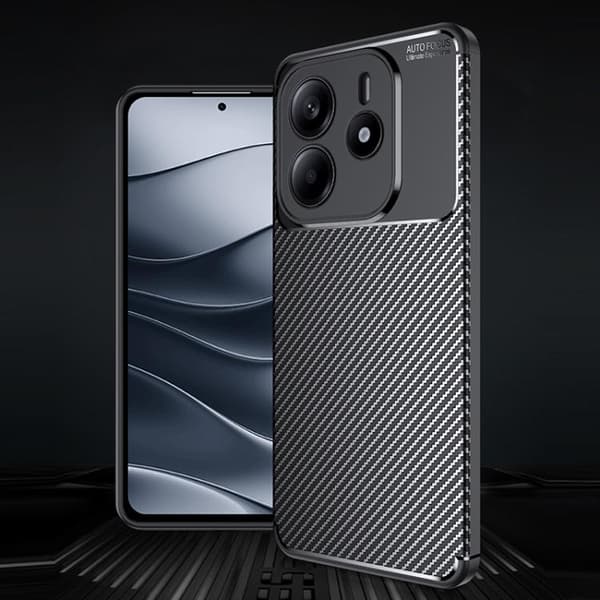 Redmi Note 14 4G - Stöttålig TPU-fodral med kolfibertextur,