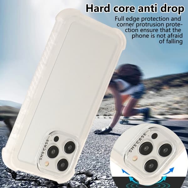 iPhone 16 Pro Max Transparent Matt TPU Hybrid PC 3-i-1 Skal Vit