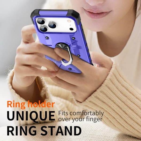 iPhone 17 Pro Skal med Ringhållare Purpur