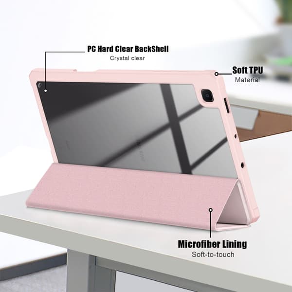 Samsung Galaxy Tab S6 Lite 3-Fold Smart Läderfodral Rosa