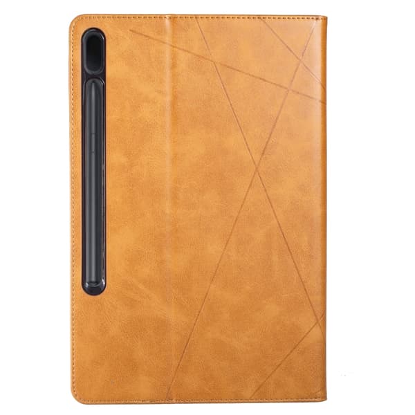 Samsung Galaxy Tab S8/S7+/S7 FE Prismatisk Läderfodral Gul