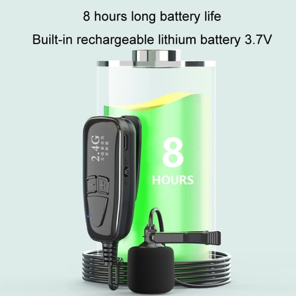 2.4G Bluetooth trådlös Lavalier brusreducerande live-mikrofon (svart)