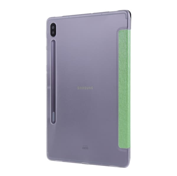 Samsung Galaxy Tab S8/S7 Silk Textur Flip Läderfodral Grön