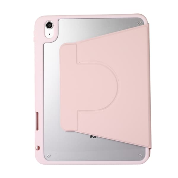 iPad mini 2024 / mini 6 Skal med 2-i-1 Akryl Split Rotera Fodral Rosa