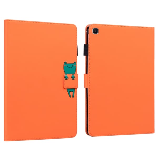 Samsung Galaxy Tab S6 Lite Cartoon Läderfodral Apelsin
