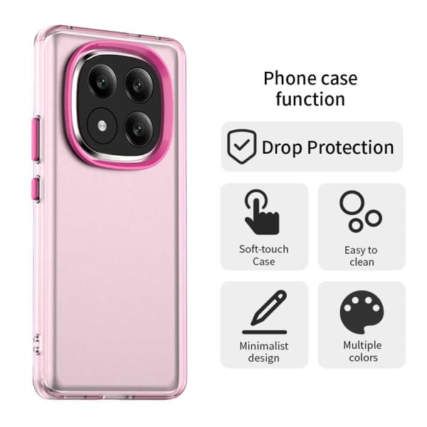 Redmi Note 14 Pro+ 5G - Candy PC Hybrid TPU Stöttåligt Mobilskal Röd