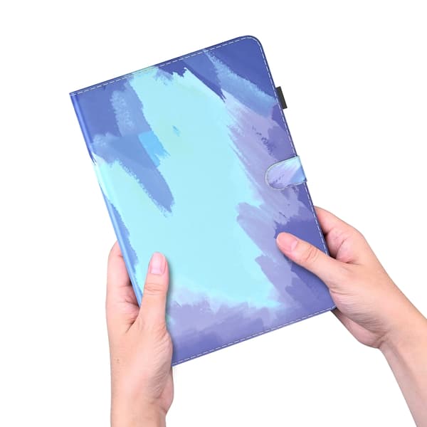 Samsung Galaxy Tab A9 / A11 Flipfodral i akvarellmönster Vinter Snö