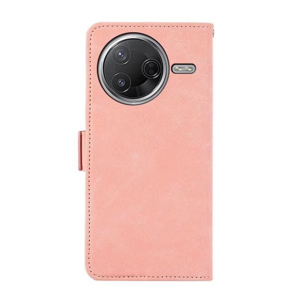 Redmi K80 / K80 Pro - ABEEL Frosted Magnetisk RFID Läderfodral Rosa