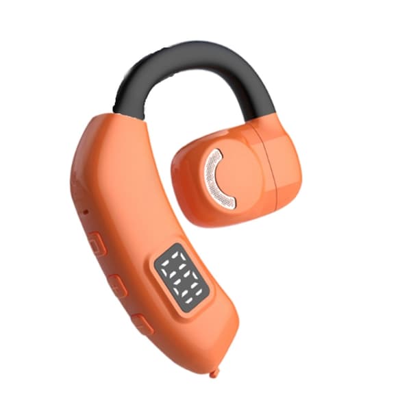 Bluetooth-headset Digital Display Hängande Öra OWS Stereo Sports Earbuds Orange