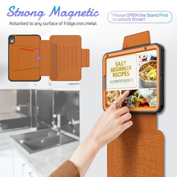 iPad mini 6 / mini 2024 Skal - Smart B Magnetiskt Läderfodral Brun