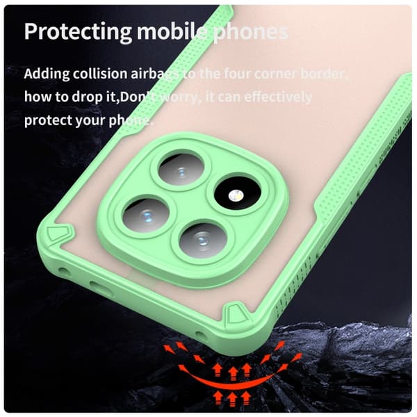 Redmi Note 14 Pro+ 5G - Armor Glaze PC Hybrid TPU Mobilskal Grön