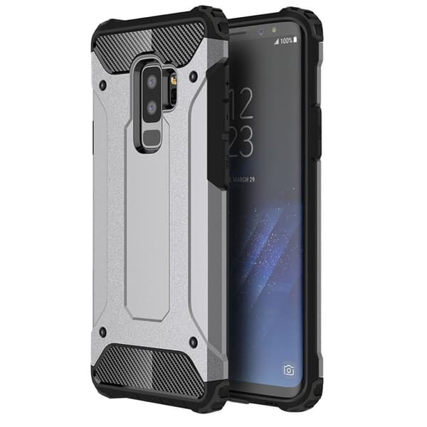 Samsung Galaxy S9+ Skal TPU + PC 360 Graders Skydd Stötsäker Bakskal Grå