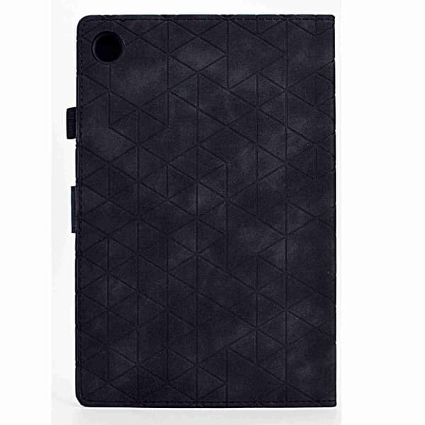 Samsung Galaxy Tab A9+ / A11+ Rhombus TPU Smart Läderfodral Svart