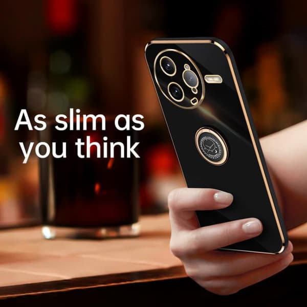 Redmi K80 Pro - XINLI 6D Electropläterad TPU Mobilskal med RIng Hållare Himmelsk blå
