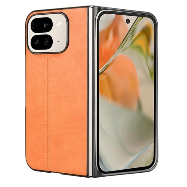 för Pixel 9 Pro Fold - Cowmönster Sydd Bakskydd Skal Gul