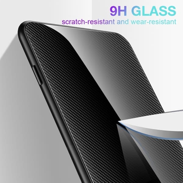 iPhone 17 Air Skal med Textur och Gradient - Glas TPU Mörkblå