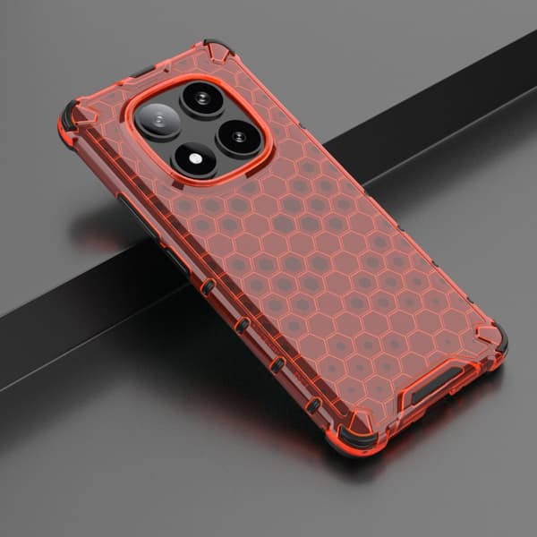 Redmi Note 14 Pro 5G - Honeycomb Stötsäker Mobilskal Röd