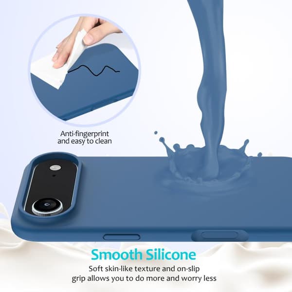 iPhone 17 Air Skal - solid färg av silikon Koboltblå
