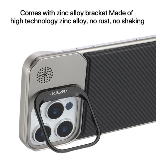 iPhone 16 Pro Frameless Kolfiber Skal med PC MagSafe Purpur