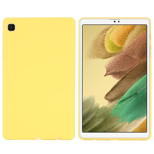 Samsung Galaxy Tab A7 Lite Solid Färg Silikon Stöttålig Tablet Fodral Gul