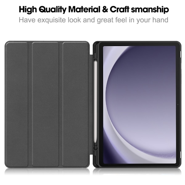 Samsung Galaxy Tab A9+ / A11+ 3-Fold TPU Smart Leather Case Grå