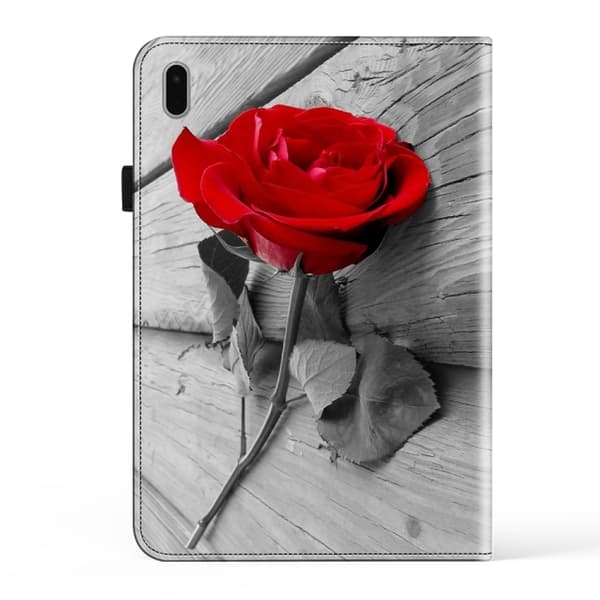 Samsung Galaxy Tab S9/S9 FE Läderfodral med Kristalltextur Ros