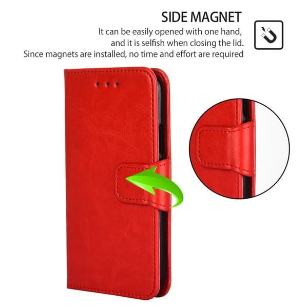Redmi Note 14 Pro 4G - Kristalltextur Läderfodral Röd