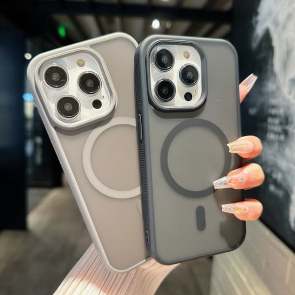 iPhone 16 Pro Max Transparent TPU Hybrid PC Magsafe Skal Blå