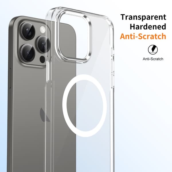 iPhone 16 Pro Max Ice Feel HD Transparent MagSafe PC Full Coverage Skal Vit
