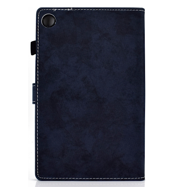 Samsung Galaxy Tab A9 / A11 Marble Style Smart Leather Case Mörkblå