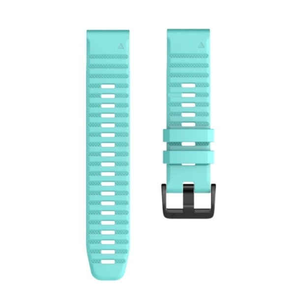 För Garmin Fenix ​​7X / 6X 26mm Smart Watch Quick Release Silicon Watch Band Teal