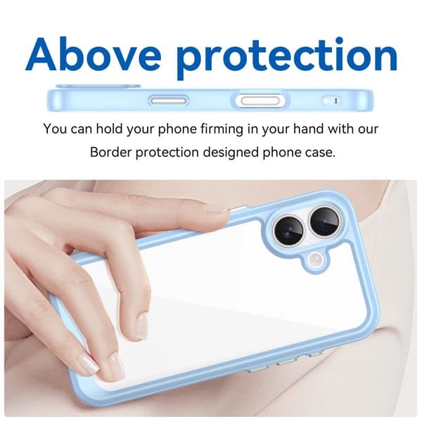 iPhone 17 Skal - Färgglad Akryl + TPU Blå