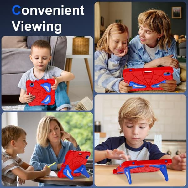 iPad mini 2024 / mini 6 Skal i Silikon + PC Stöttålig Skyddande Tablet Case Röd Blå